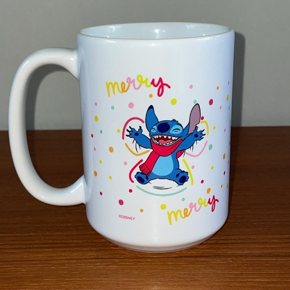 Disney Stitch Cartoon Merry Merry Coffee Mug Gift - Picture 2 of 3